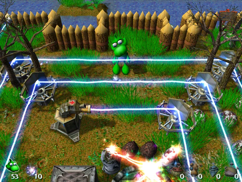 Изображение игры: Dino and Aliens