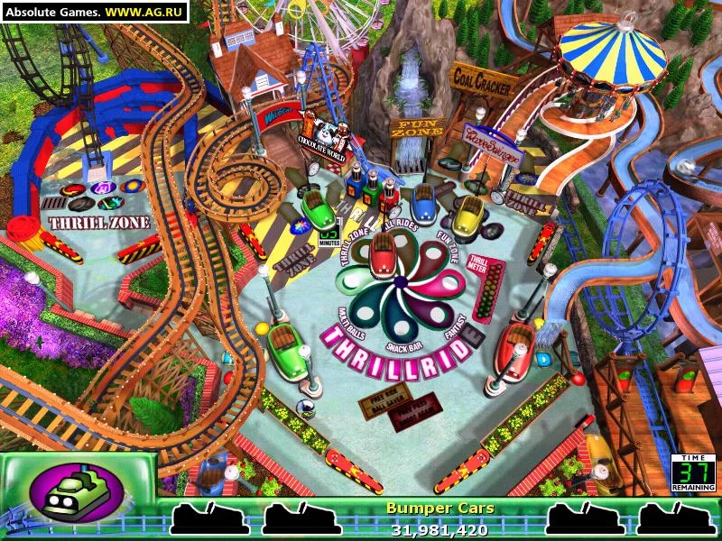 Изображение игры: 3-D Ultra Pinball: Thrillride