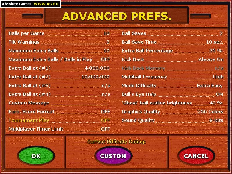 Изображение игры: 3-D Ultra Pinball: Thrillride