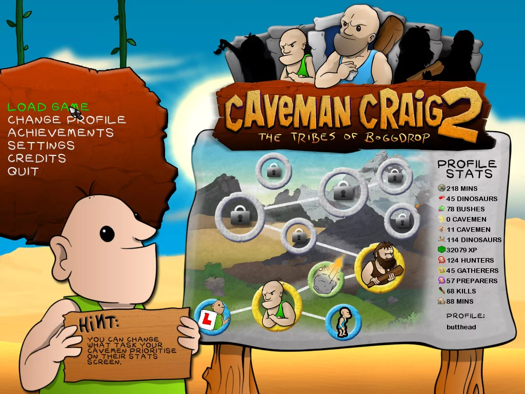 Изображение игры: Caveman Craig 2: The Tribes of Boggdrop