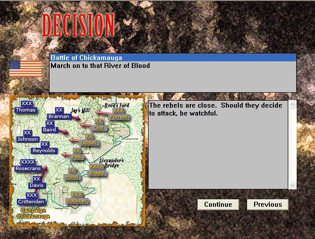 Изображение игры: Civil War Battles: Chickamauga