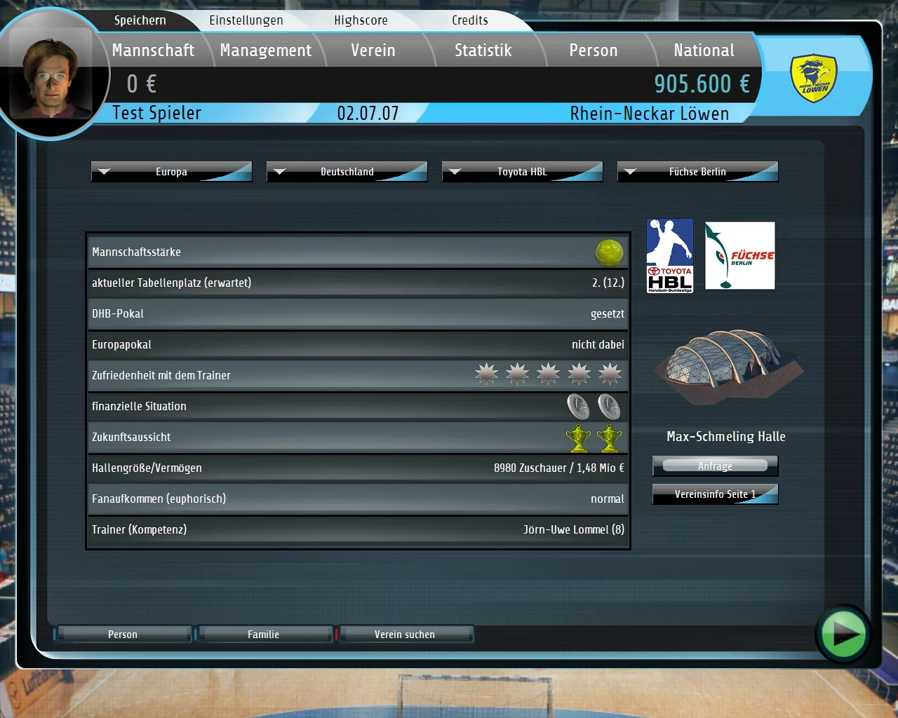 Изображение игры: Handball Manager 2009