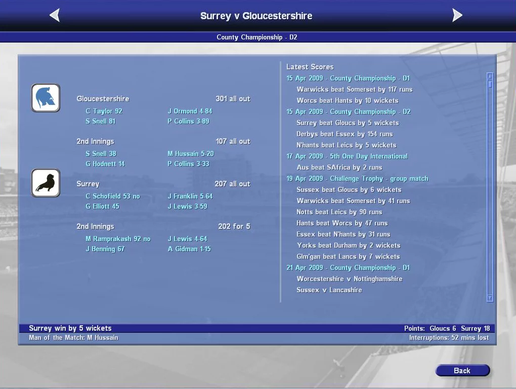 Изображение игры: International Cricket Captain 2009 Ashes Edition