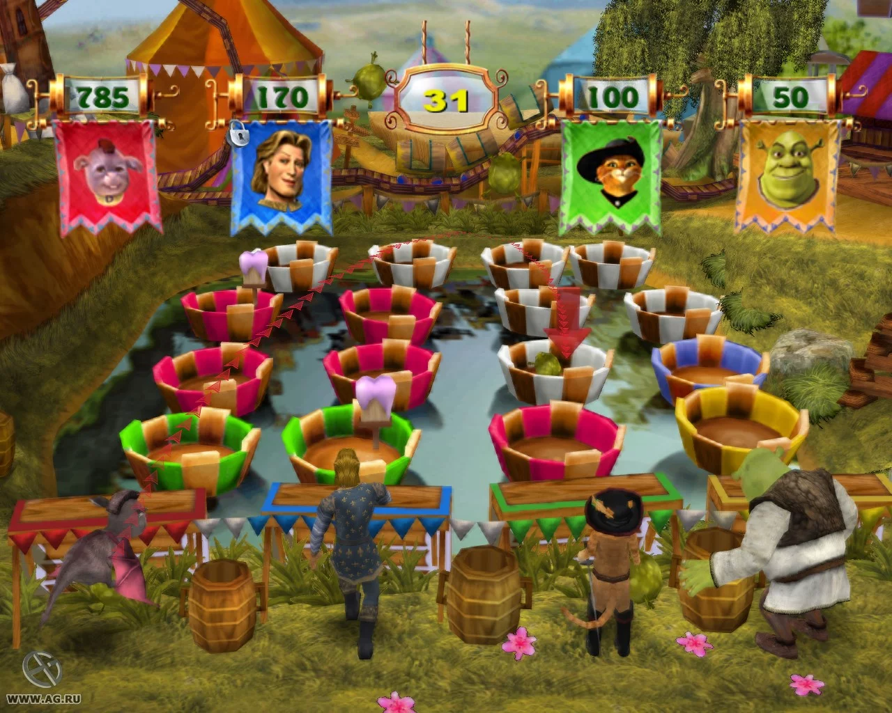 Изображение игры: Shrek's Carnival Craze Party Games
