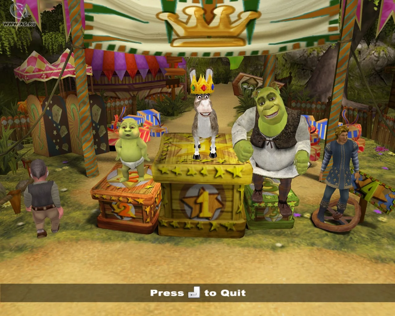 Изображение игры: Shrek's Carnival Craze Party Games