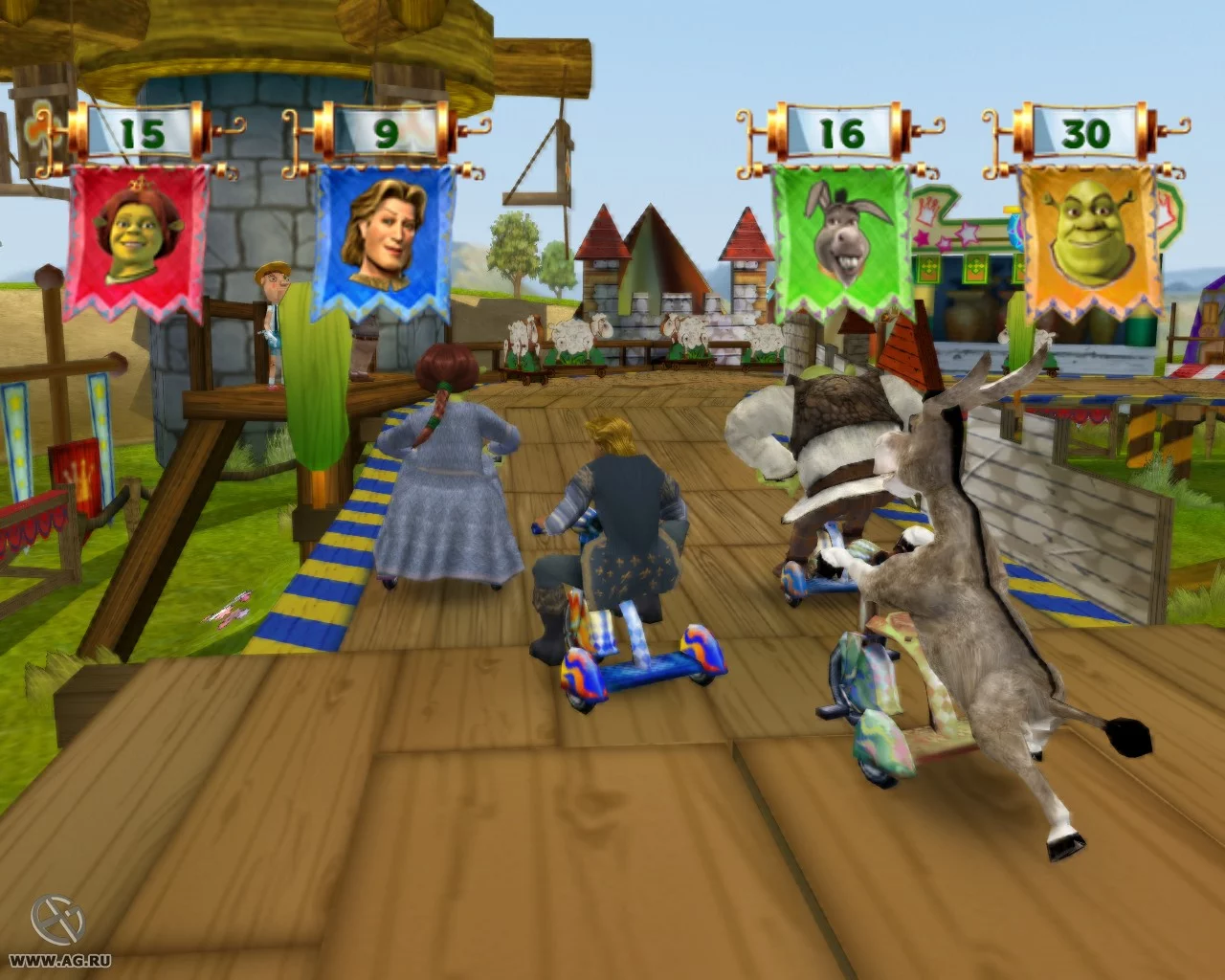 Изображение игры: Shrek's Carnival Craze Party Games