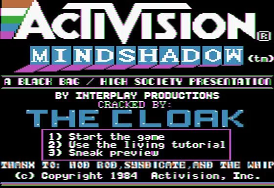 Изображение игры: Mindshadow (1984)