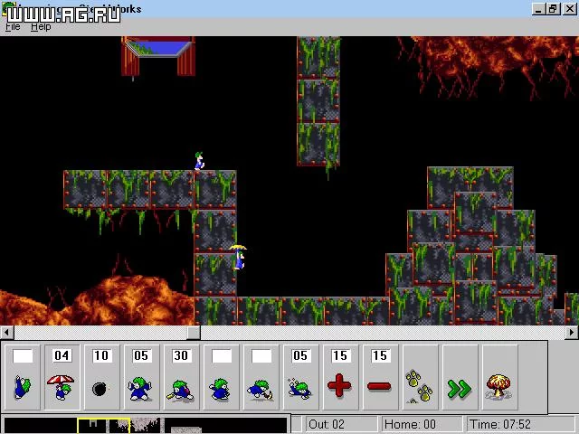 Изображение игры: Lemmings for Windows 95