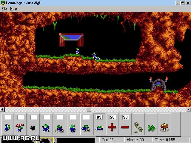 Изображение игры: Lemmings for Windows 95