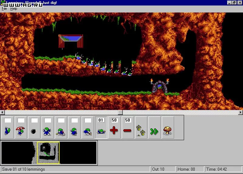 Изображение игры: Lemmings for Windows 95