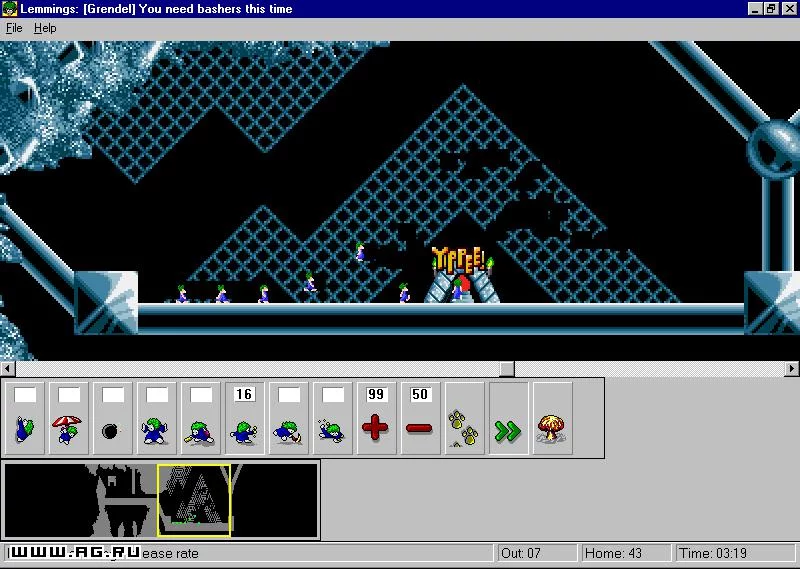 Изображение игры: Lemmings for Windows 95