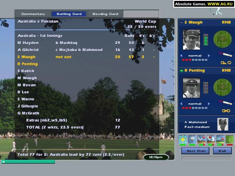 Изображение игры: International Cricket Captain 2002