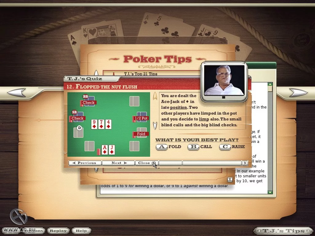 Изображение игры: World Class Poker with T.J. Cloutier