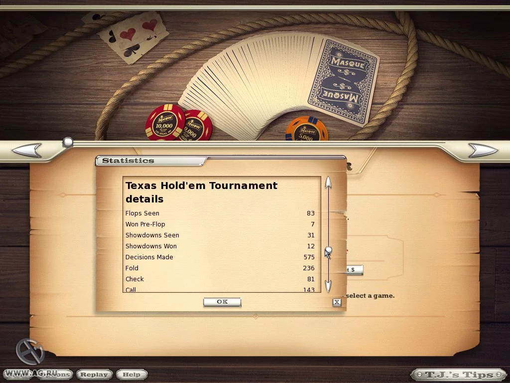 Изображение игры: World Class Poker with T.J. Cloutier