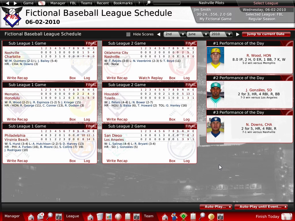Изображение игры: Out of the Park Baseball 10