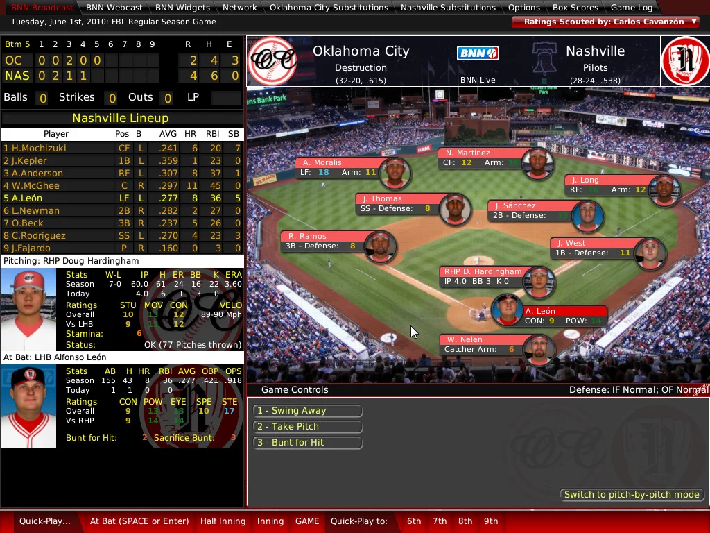Изображение игры: Out of the Park Baseball 10