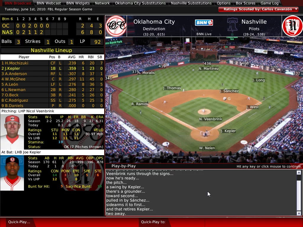 Изображение игры: Out of the Park Baseball 10