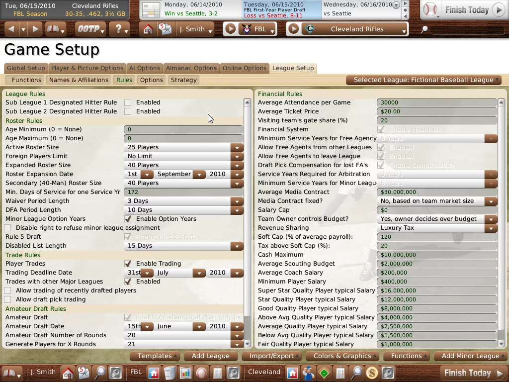 Изображение игры: Out of the Park Baseball 12