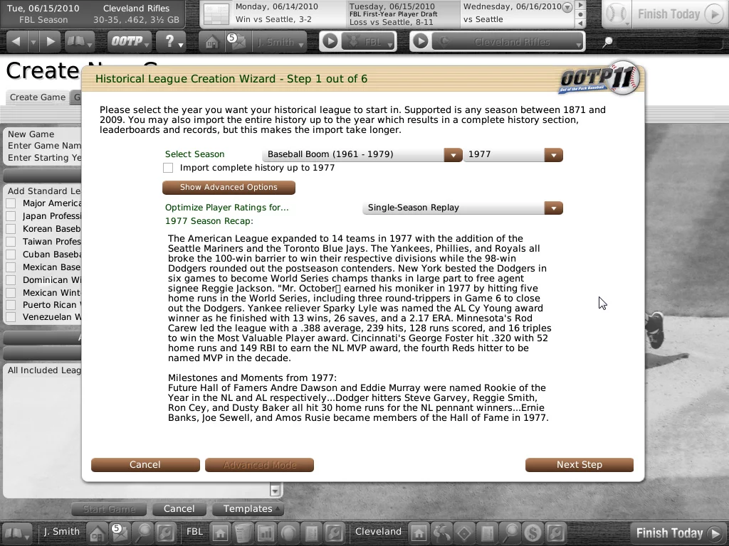 Изображение игры: Out of the Park Baseball 12