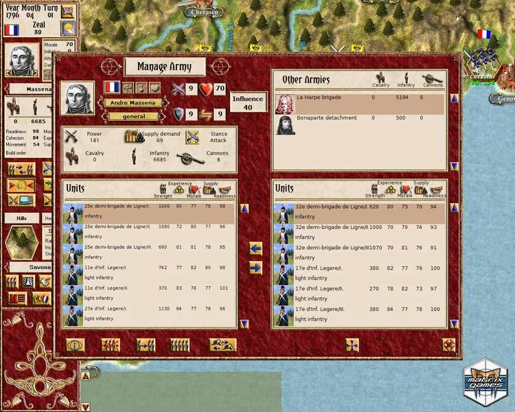 Изображение игры: Napoleon in Italy