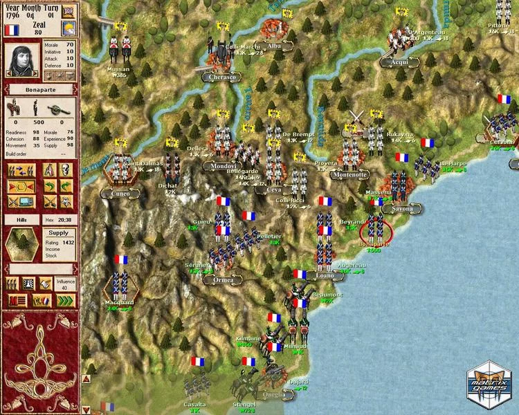Изображение игры: Napoleon in Italy