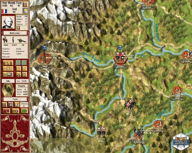Изображение игры: Napoleon in Italy