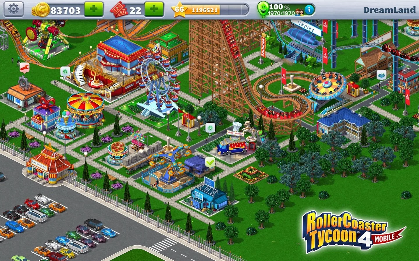 Изображение игры: RollerCoaster Tycoon 4