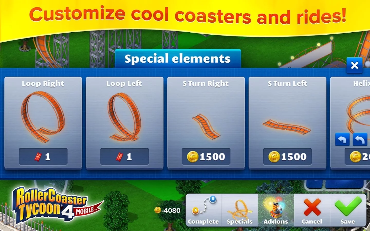 Изображение игры: RollerCoaster Tycoon 4