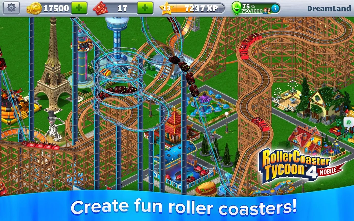 Изображение игры: RollerCoaster Tycoon 4