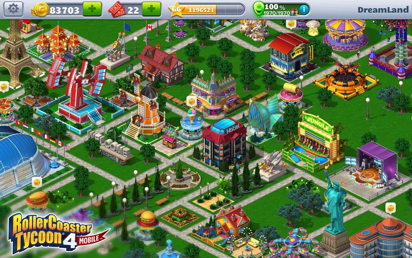 Изображение игры: RollerCoaster Tycoon 4