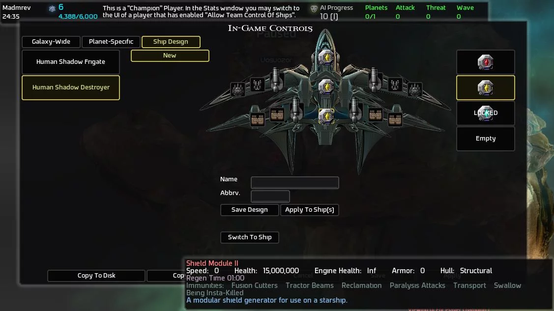 Изображение игры: AI War: Ancient Shadows