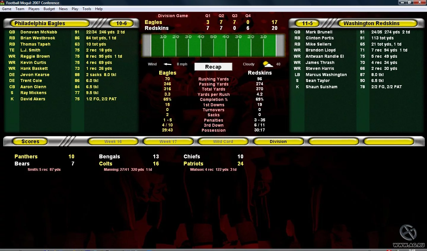 Изображение игры: Football Mogul 2008