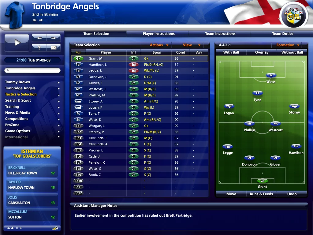 Изображение игры: Championship Manager 2009