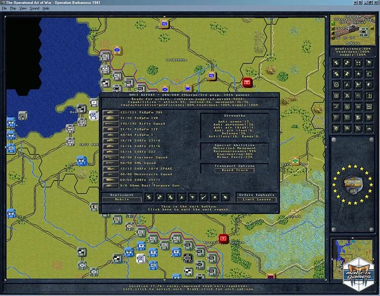 Изображение игры: Norm Koger's The Operational Art of War 3