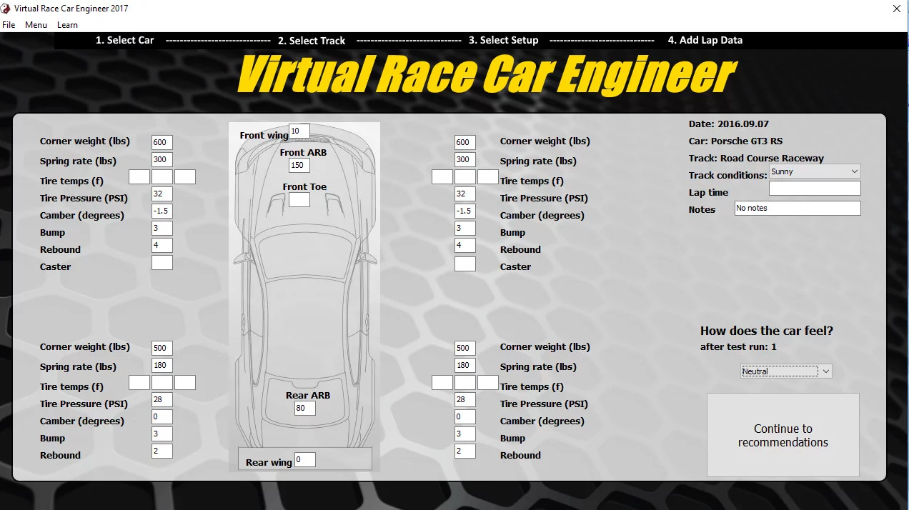 Изображение игры: Virtual Race Car Engineer 2017