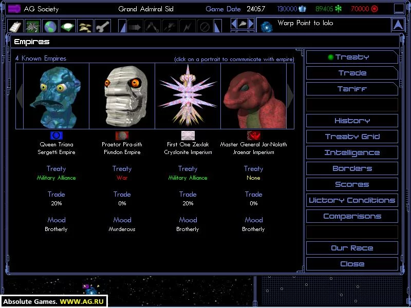 Изображение игры: Space Empires 4