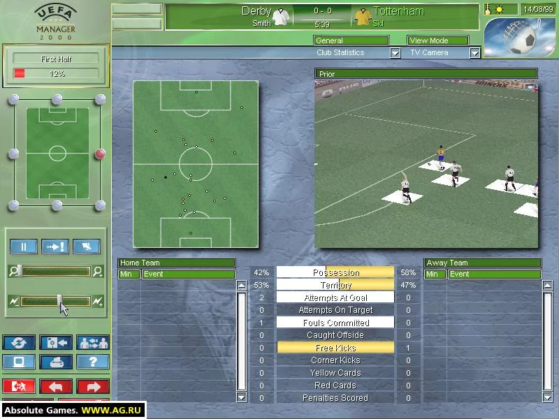 Изображение игры: UEFA Manager 2000