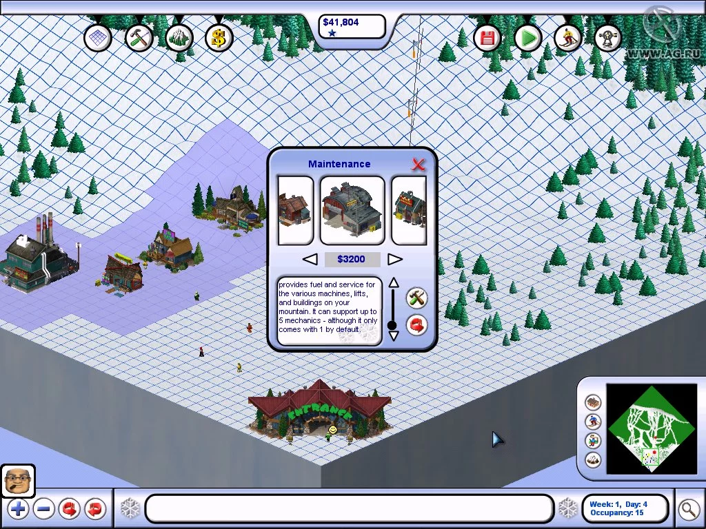 Изображение игры: Ski Resort Tycoon: Deep Powder