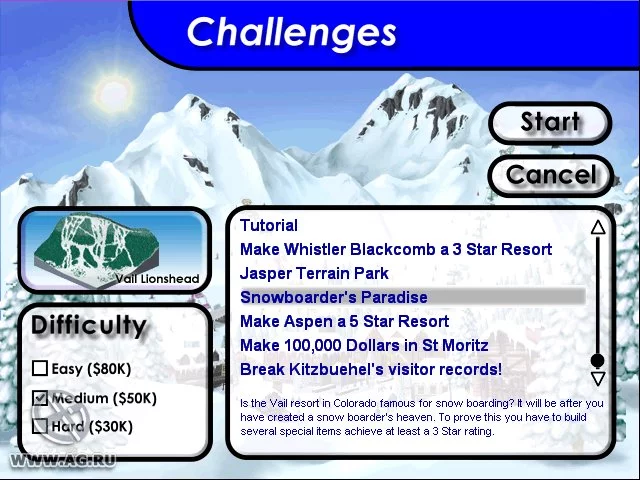 Изображение игры: Ski Resort Tycoon: Deep Powder