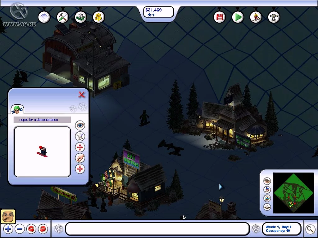 Изображение игры: Ski Resort Tycoon: Deep Powder
