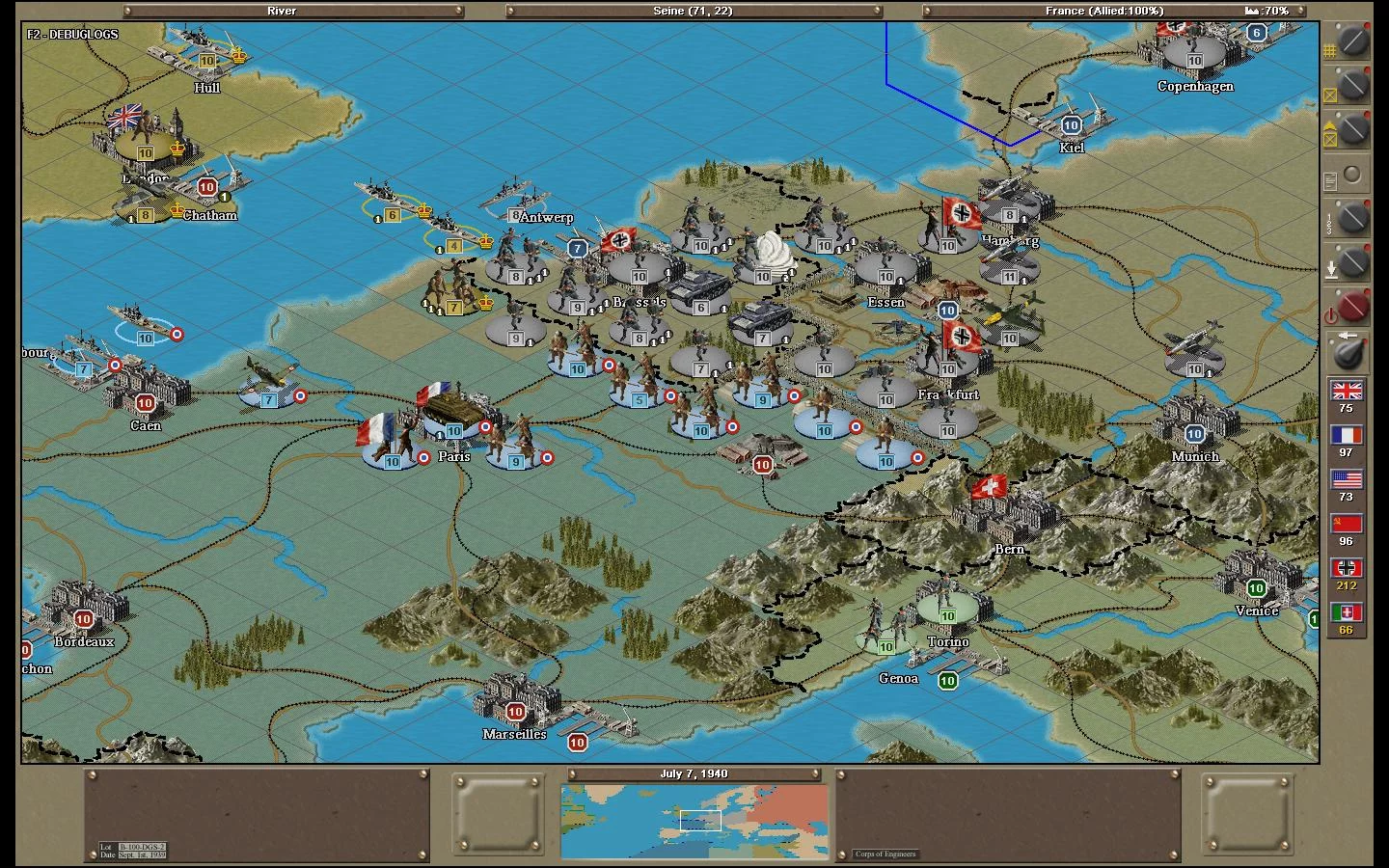 Изображение игры: Strategic Command 2: Weapons and Warfare