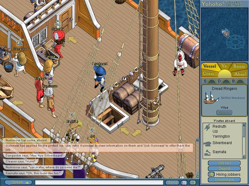 Изображение игры: Yohoho! Puzzle Pirates