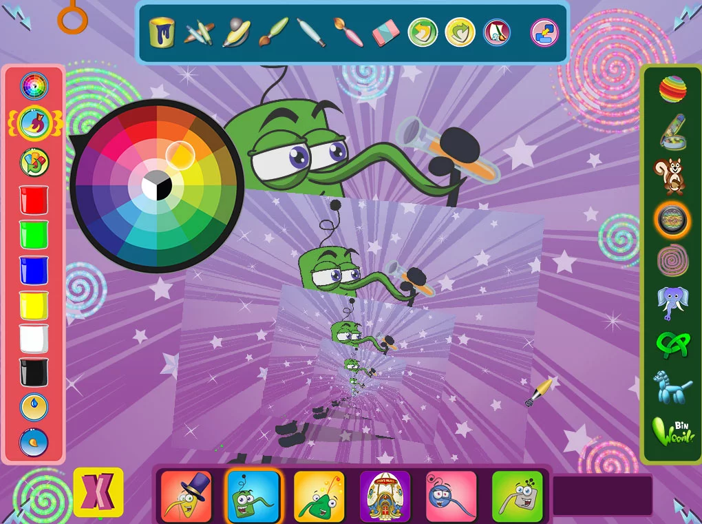 Изображение игры: Bin Weevils Arty Arcade