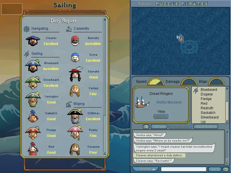 Изображение игры: Yohoho! Puzzle Pirates