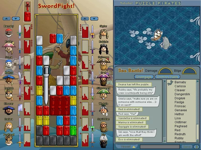 Изображение игры: Yohoho! Puzzle Pirates