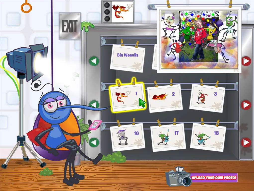 Изображение игры: Bin Weevils Arty Arcade