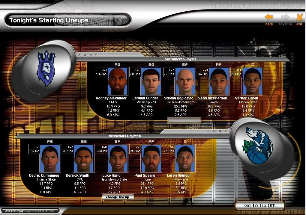 Изображение игры: Total Pro Basketball 2005