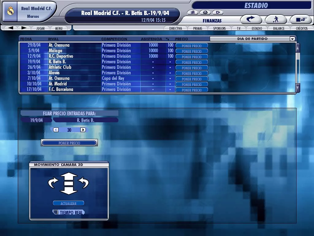 Изображение игры: Professional Manager 2005
