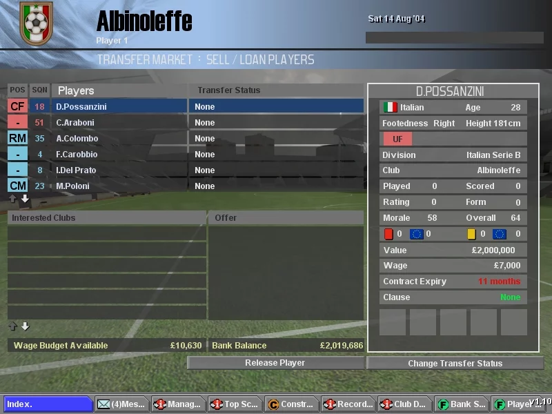 Изображение игры: LMA Professional Manager 2005