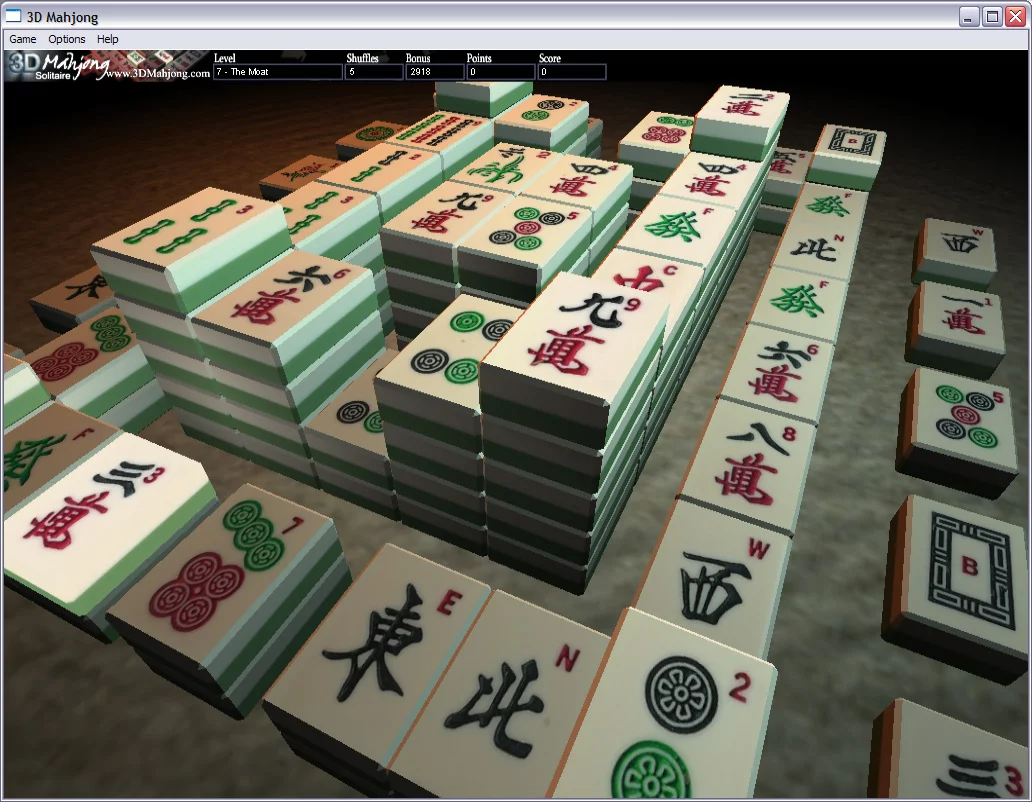 Изображение игры: 3D Mahjong Solitaire